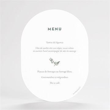 Menu baptême petite église - Dos du menu