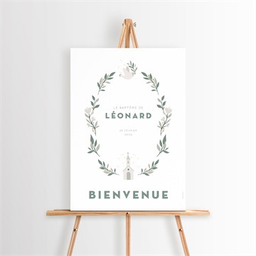 Panneau bienvenue petite église