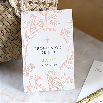 Signet profession de foi toile de jouy portrait