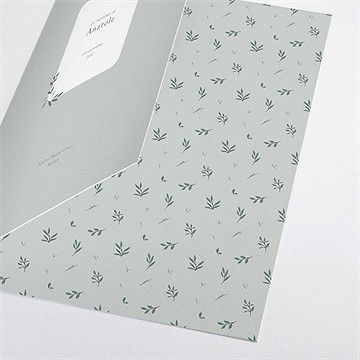 Livret de messe baptême photo vert sauge - Détail du livret