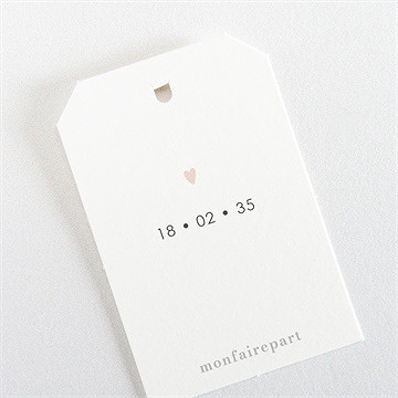 Etiquette baptême colombe fleurie - Dos de l'étiquette