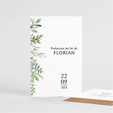 Signet profession de foi rayonnement de foi portrait - Recto du signet