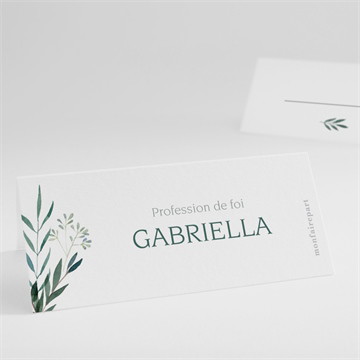 Marque-place profession de foi valeurs