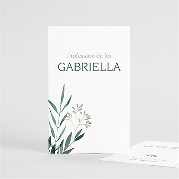 Signet profession de foi valeurs portrait - Recto du signet