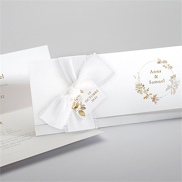 Faire-part mariage délicatesse végétale pochette