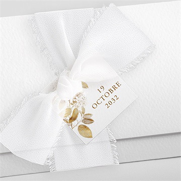 Faire-part mariage délicatesse végétale pochette - Détail du faire-part