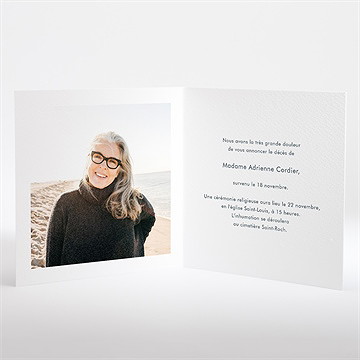 Faire-part décès ciel en aquarelle - Intérieur du faire-part