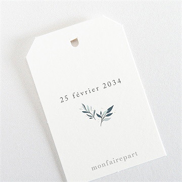 Etiquette baptême colombe et rayures - Dos de l'étiquette