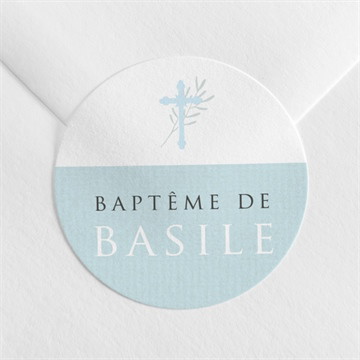 Sticker baptême filigrane pastel