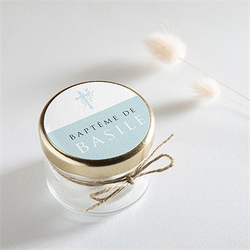 Sticker baptême filigrane pastel - Mise en situation