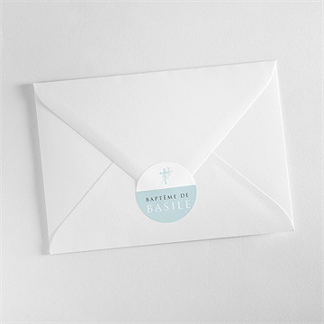 Sticker baptême filigrane pastel - Mise en situation
