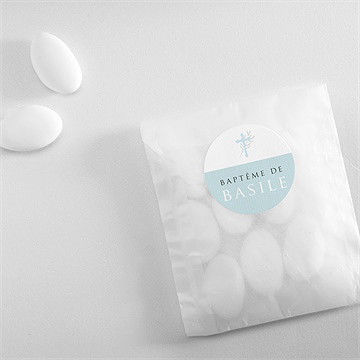 Sticker baptême filigrane pastel - Mise en situation