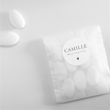 Sticker baptême photomaton pictos