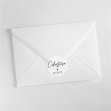 Sticker baptême pêle-mêle coeur - Mise en situation