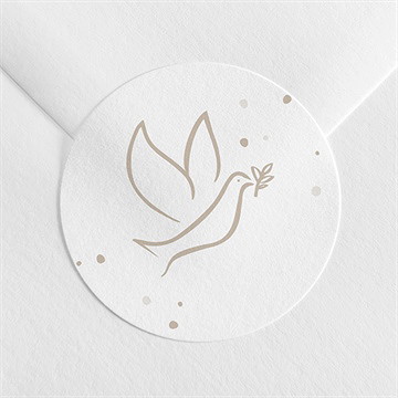 Sticker baptême envolée minimaliste - Mise en situation
