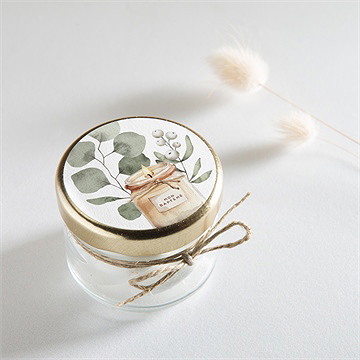 Sticker baptême bougie - Mise en situation