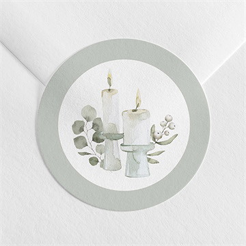 Sticker baptême cierges - Mise en situation