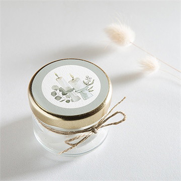 Sticker baptême cierges - Mise en situation