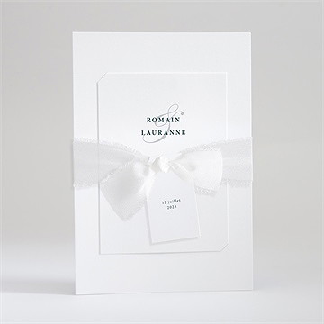 Faire-part mariage en relief superposé