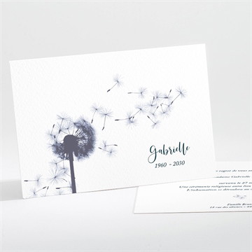 Faire-part décès pissenlit au vent