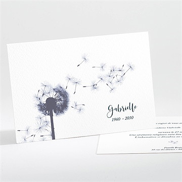 Faire-part décès pissenlit au vent