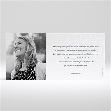 Remerciement décès pissenlit au vent - Dos du faire-part