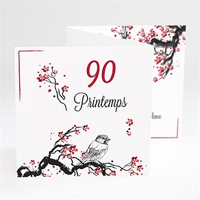 Invitation anniversaire 90 printemps