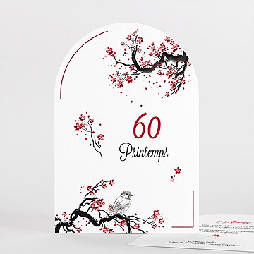 Invitation anniversaire 60 printemps arche
