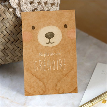 Signet baptême ours mondoudou