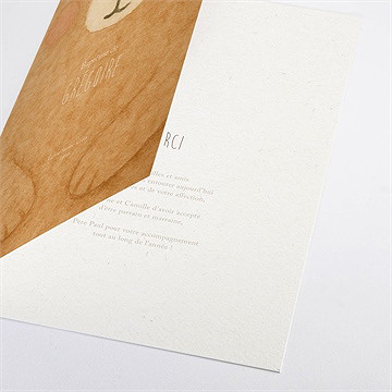 Livret de messe baptême ours mondoudou - Détail du livret