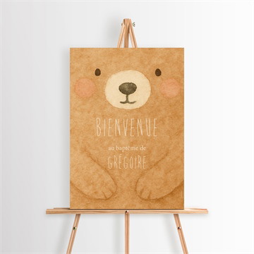 Panneau bienvenue ours mondoudou