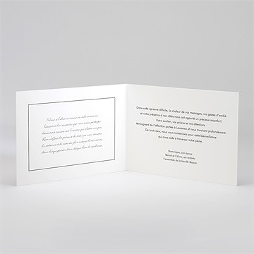 Remerciement décès épis de blé - Intérieur du remerciement