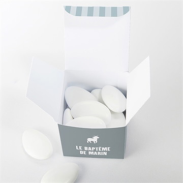 Boîte de dragées baptême mon berger - Intérieur de la boîte