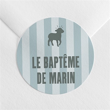 Sticker baptême mon berger - Mise en situation