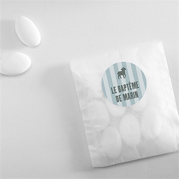 Sticker baptême mon berger - Mise en situation