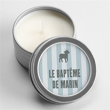 Bougie baptême mon berger argent