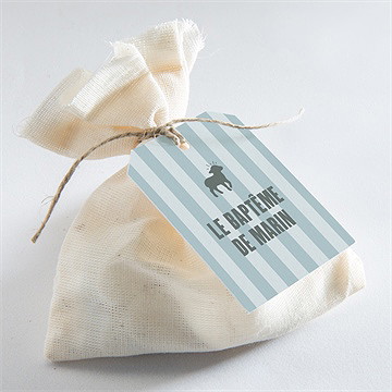 Etiquette baptême mon berger - Mise en situation