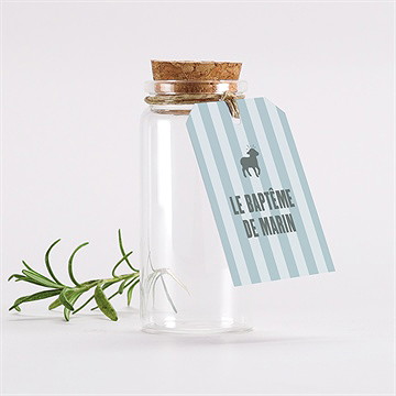 Mignonette baptême mon berger étiquette