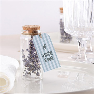 Mignonette baptême mon berger étiquette - Mise en situation