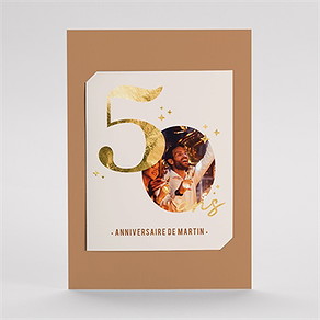 Invitation anniversaire paillette couleur 50 ans
