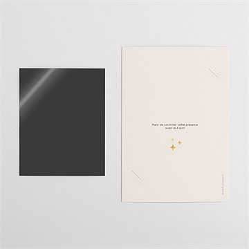 Invitation anniversaire paillette couleur 50 ans - Vue d'ensemble