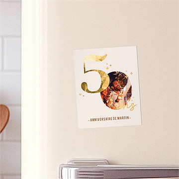 Invitation anniversaire paillette couleur 50 ans - Dos du faire-part