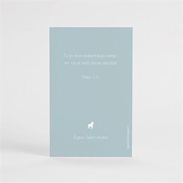 Signet baptême mon berger - Dos du signet