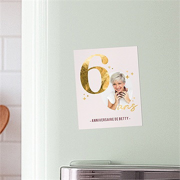 Invitation anniversaire paillette couleur 60 ans - Dos du faire-part