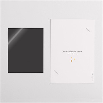 Invitation anniversaire paillette couleur 80 ans - Vue d'ensemble