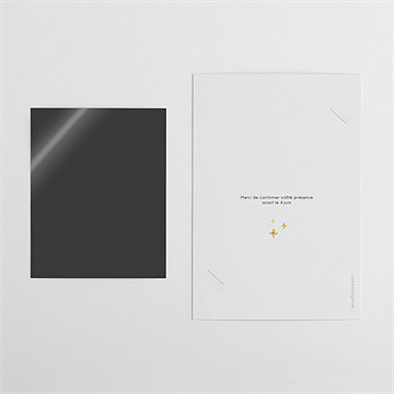 Invitation anniversaire paillette couleur 90 ans - Vue d'ensemble