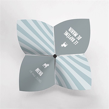 Menu baptême mon berger cocotte - vue du dessus