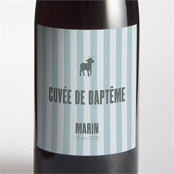 Etiquette de bouteille baptême mon berger
