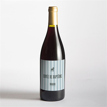 Etiquette de bouteille baptême mon berger - Mise en situation