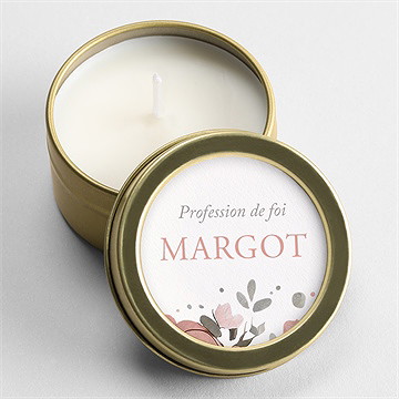 Bougie profession de foi equilibre or